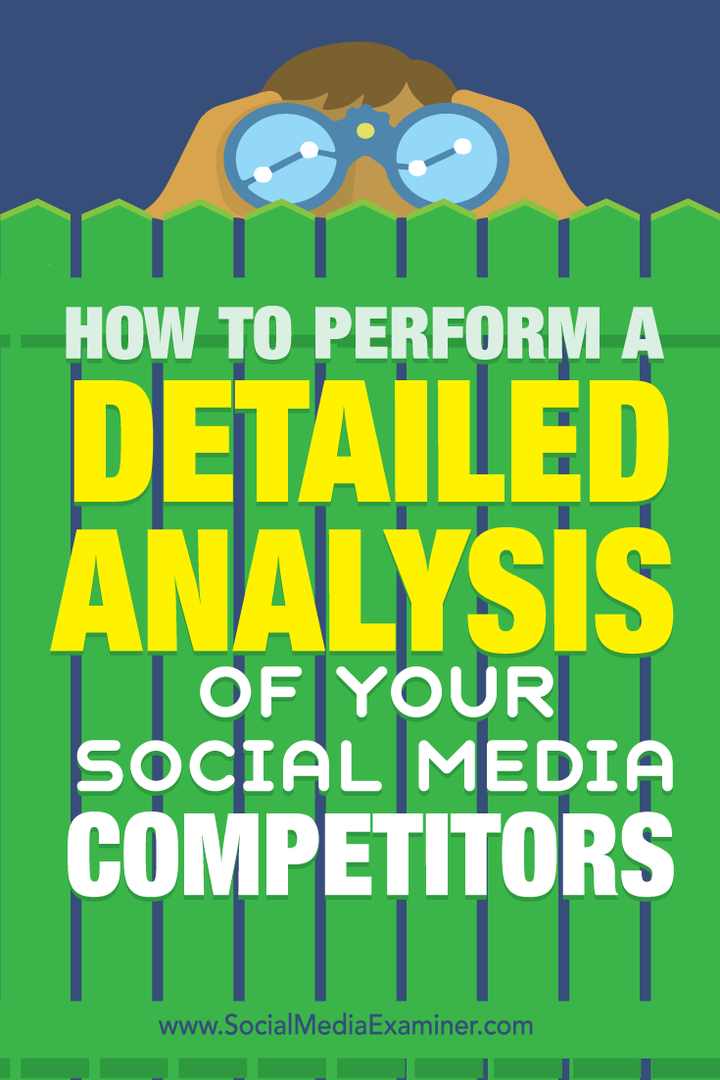 अपने सामाजिक मीडिया प्रतियोगियों का विस्तृत विश्लेषण कैसे करें: सामाजिक मीडिया परीक्षक