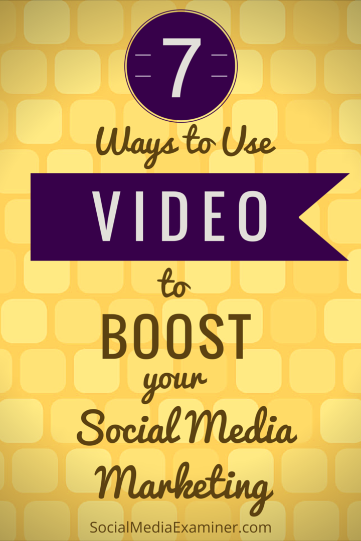 अपने सोशल मीडिया प्रयासों को बढ़ावा देने के लिए वीडियो का उपयोग करने के सात तरीके