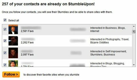 StumbleUpon पर संपर्क
