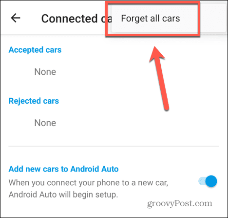 Android ऑटो सभी कारों को भूल जाते हैं