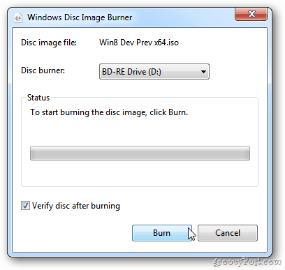 विंडोज डिस्क छवि बर्नर