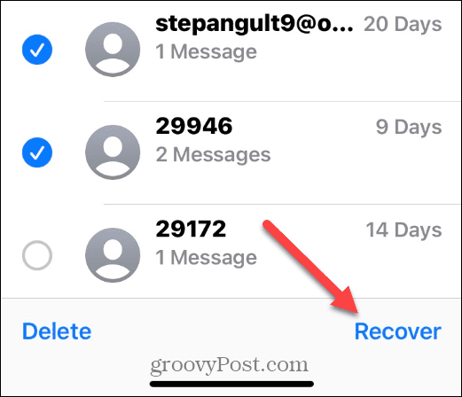 IPhone पर हटाए गए संदेश वापस पाएं
