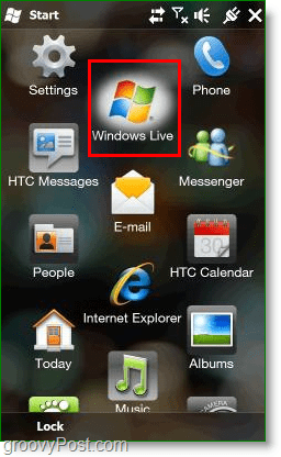 जहाँ विंडोज़ लाइव आपके विंडोज़ मोबाइल डेस्कटॉप पर दिखाई देता है