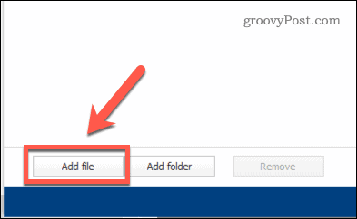 फ़ाइल हटानेवाला फ़ाइल जोड़ें