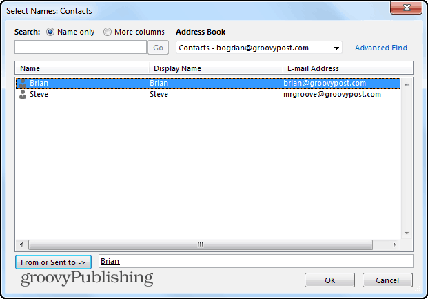 Outlook 2013 विशिष्ट से फ़ोल्डर खोजता है