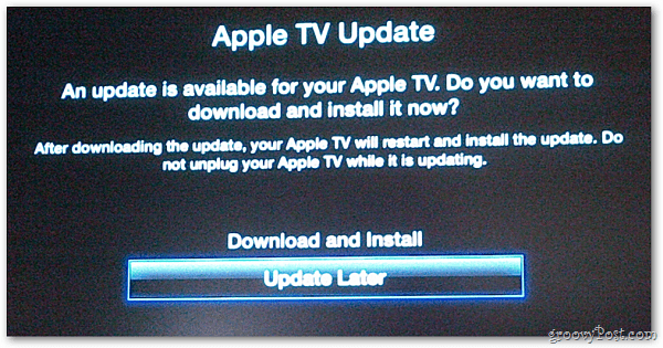 Apple टीवी अपडेट