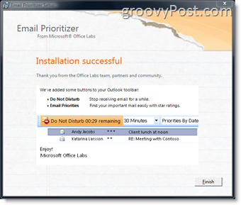 Microsoft आउटलुक के लिए नए ईमेल प्राथमिकता ऐड-इन के साथ अपने इनबॉक्स को कैसे व्यवस्थित करें:: groovyPost.com