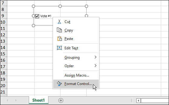 Microsoft Excel में एक चेकबॉक्स सम्मिलित करें