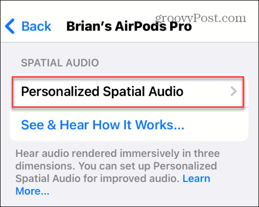 Apple AirPods पर स्थानिक ऑडियो का उपयोग करें