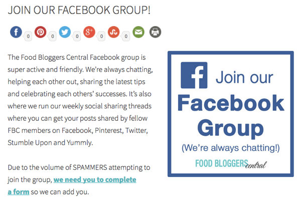 अपने फेसबुक ग्रुप में शामिल होने के लिए वेबसाइट आगंतुकों को आमंत्रित करें।