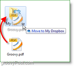 ड्रॉपबॉक्स स्क्रीनशॉट - ऑनलाइन उन्हें वापस करने के लिए फ़ाइलों को खींचें और छोड़ें