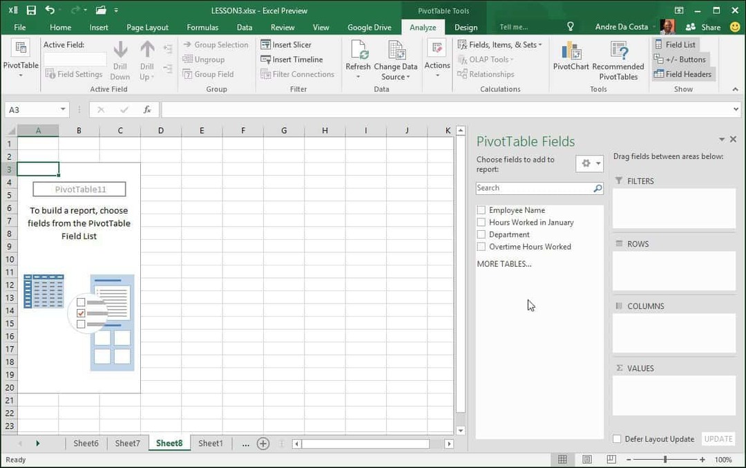 Microsft Excel में Pivot Table कैसे बनाएँ