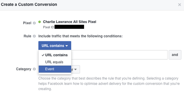 अपने फेसबुक विज्ञापन प्रबंधक में ईवेंट-आधारित कस्टम रूपांतरण बनाएं।