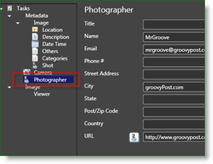 Microsoft प्रो फोटो उपकरण फोटोग्राफर मेटा डेटा:: groovyPost.com