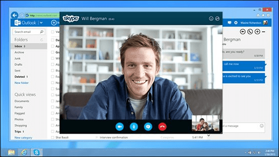 Skype अब Outlook.com ईमेल के माध्यम से उपलब्ध है