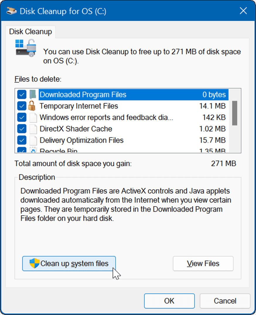 डिस्क क्लीनअप विंडोज़ 11 पर अस्थायी फ़ाइलों को हटा दें