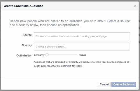 facebook में lookalike दर्शकों का निर्माण