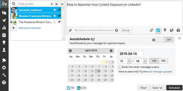 hootsuite पोस्ट बनाते हैं