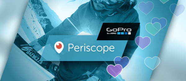 पेरिस्कोप को गोप्रो कैमरे से प्रसारित किया गया