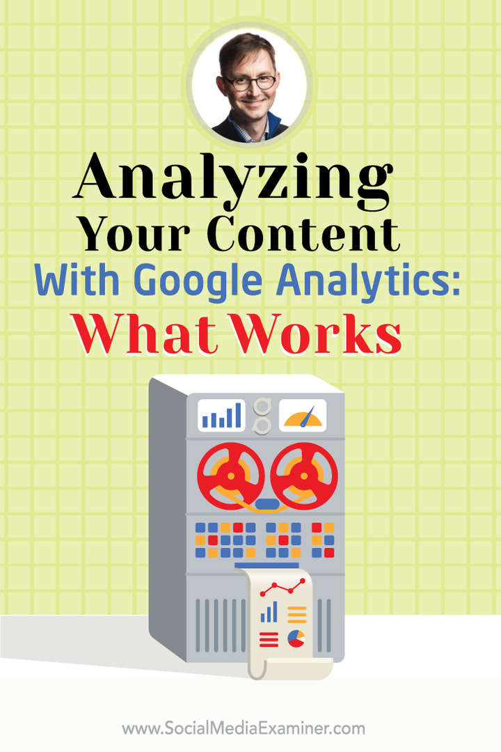 Google Analytics के साथ अपनी सामग्री का विश्लेषण: कैसे काम करता है यह जानने के लिए: सामाजिक मीडिया परीक्षक