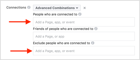 फेसबुक विज्ञापन घटनाओं को उन्नत संयोजनों को लक्षित करता है