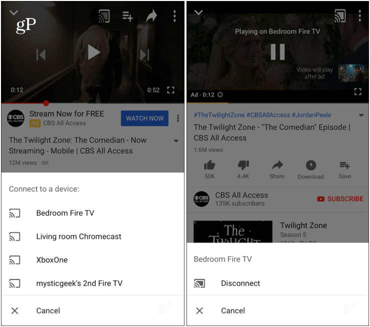 YouTube iPhone को फायर टीवी पर कास्ट करें