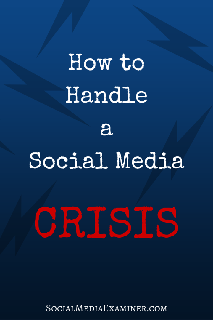 कैसे एक सामाजिक मीडिया संकट को संभालने के लिए