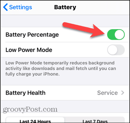 IPhone 7 पर बैटरी प्रतिशत चालू करें
