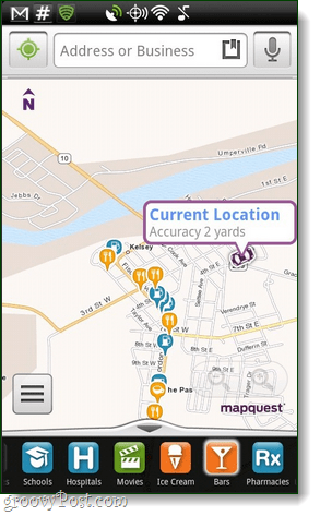 Android एप्लिकेशन के लिए MapQuest, अवलोकन