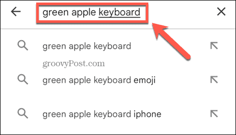 हरे सेब कीबोर्ड की खोज करें