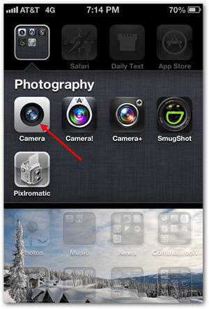 IPhone iOS पैनोरमिक फोटो लें - कैमरा टैप करें