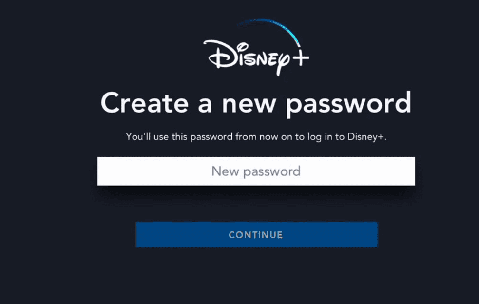 डिज़्नी प्लस पासवर्ड की पुष्टि करें