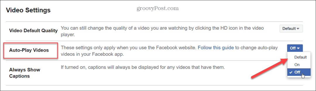 फेसबुक पर वीडियो ऑटोप्ले को कैसे बंद करें