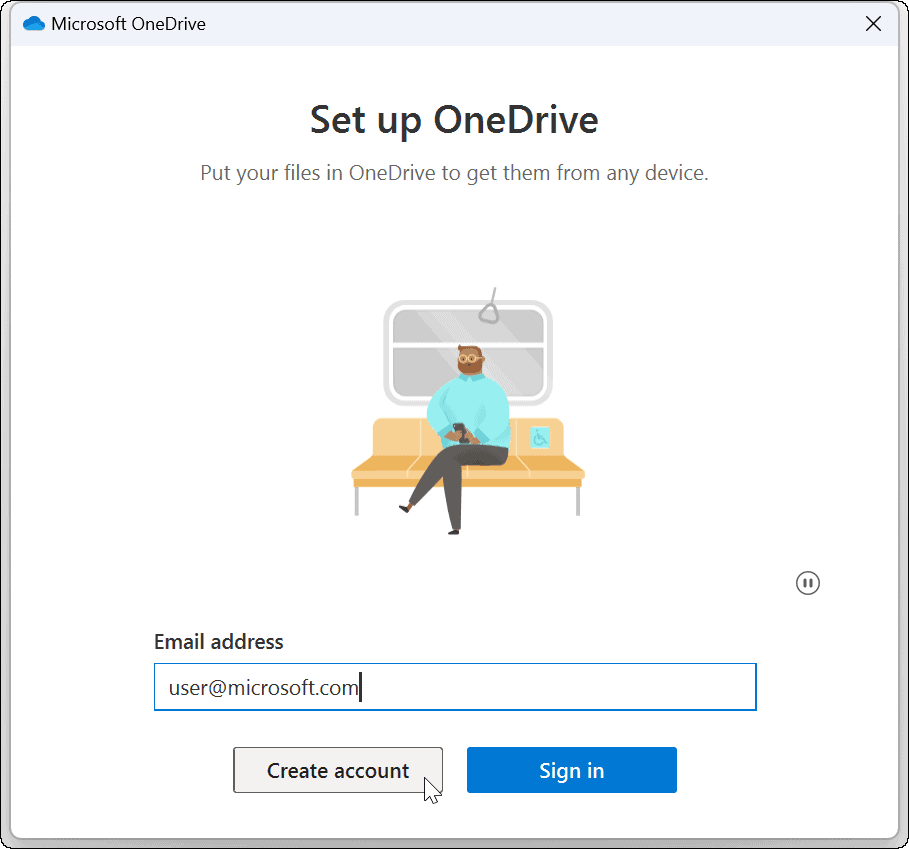 OneDrive खाते को फिर से लिंक करें
