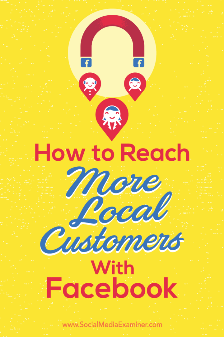 फेसबुक पर ग्राहकों के साथ स्थानीय दृश्यता को कैसे बढ़ाया जाए, इस पर सुझाव।