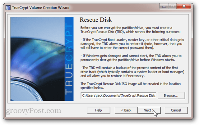ट्रू क्रिप्टेक रेस्क्यू डिस्क आईएसओ: रिकवरी डिस्क या रिकवरी यूएसबी