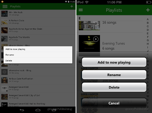 Xbox संगीत Android iOS