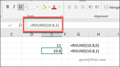 Excel में ROUND फ़ंक्शन