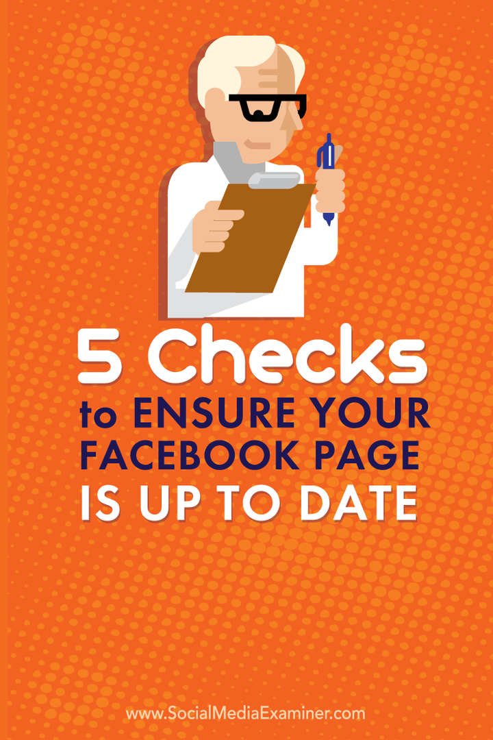 5 अपने फेसबुक पेज को सुनिश्चित करने के लिए जाँचें आज तक: सोशल मीडिया परीक्षक
