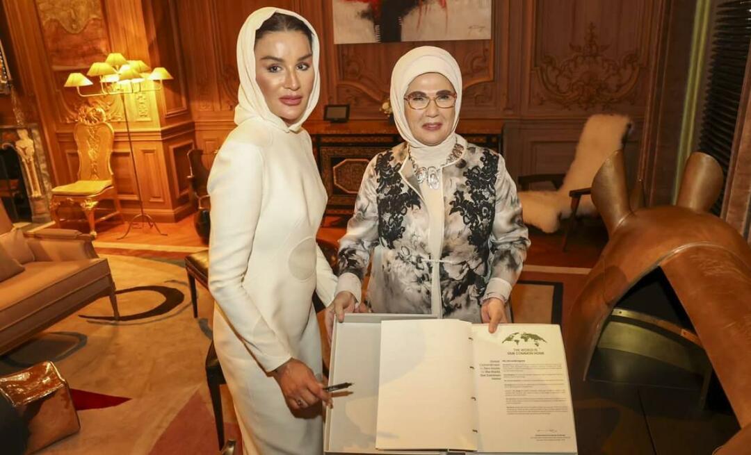 प्रथम महिला एर्दोआन ने कतर के अमीर शेख अल थानी की मां शेखा मोजा से मुलाकात की
