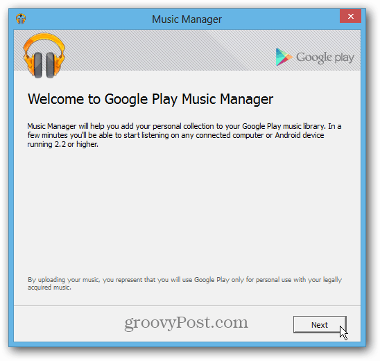 Google Music Manager इंस्टॉल करें