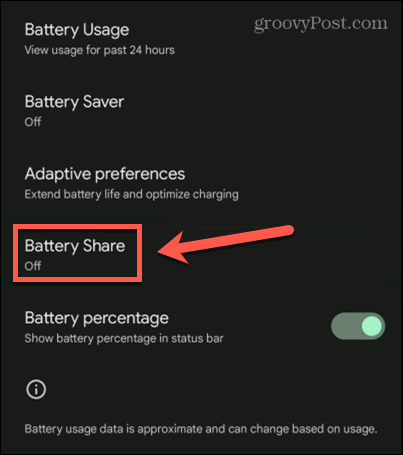 android बैटरी शेयर