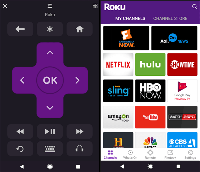 Roku रिमोट ऐप Android