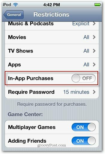 IPhone / iPod टच में इन-ऐप खरीदारी को कैसे निष्क्रिय करें