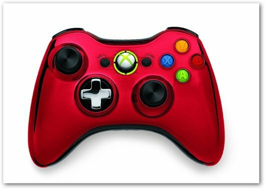 Xbox 360 क्रोम नियंत्रक लाल