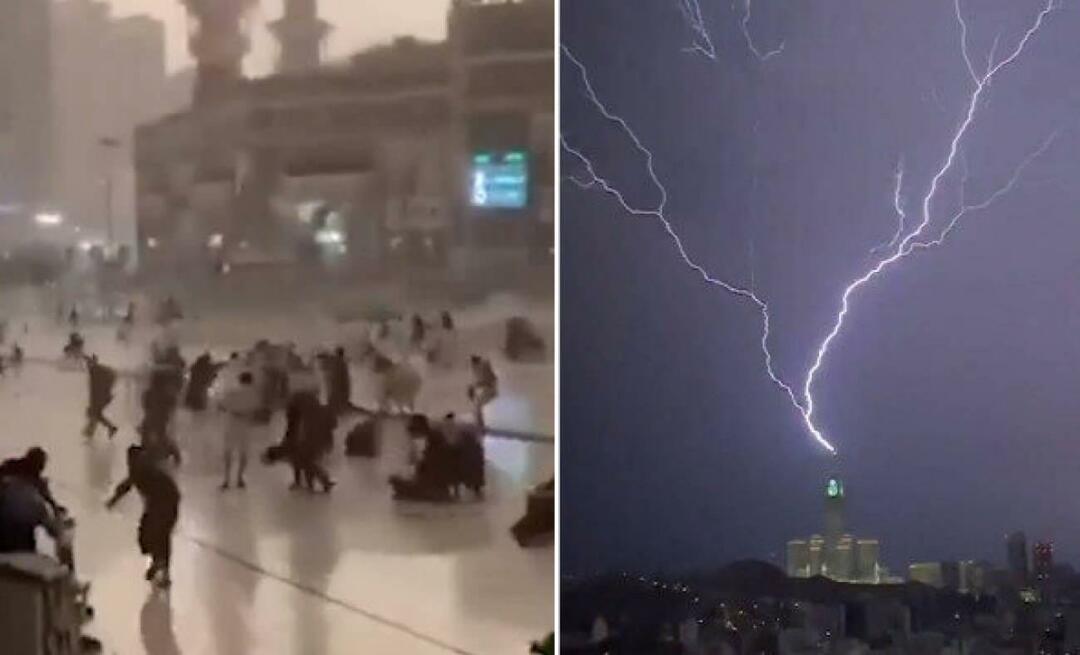 मक्का में भारी बारिश और तूफ़ान के बाद दिखा 