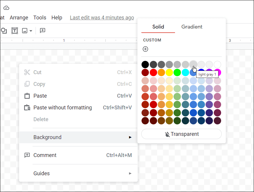 कार्ड का रंग चुनें Google डॉक्स पर कार्ड कैसे बनाएं