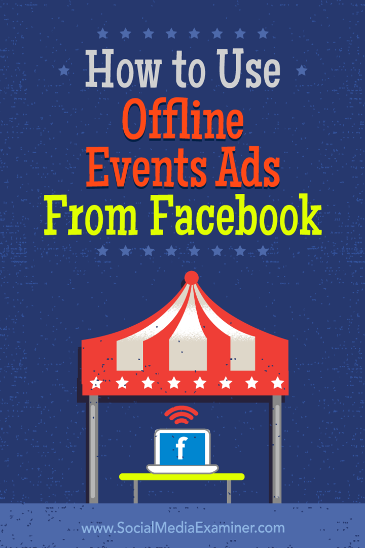 सोशल मीडिया परीक्षक पर एना गॉटर द्वारा फेसबुक से ऑफ़लाइन घटनाओं के विज्ञापनों का उपयोग कैसे करें।