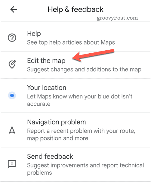 Google मानचित्र में मानचित्र संपादित करें