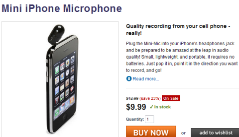 मिनी iphone माइक्रोफोन